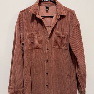 Burnt orange womens large corduroy jacket
